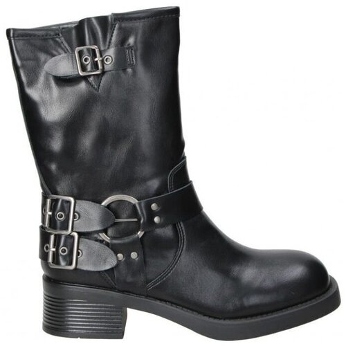 Meivashoes Gležnjarji BOTINES Y3201 MODA JOVEN NEGRO Črna Slike