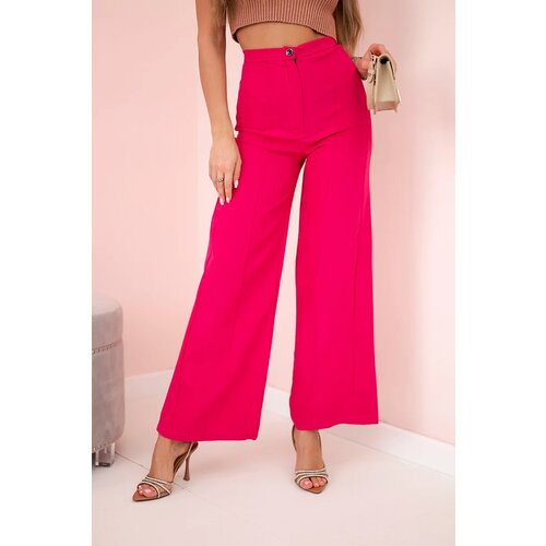 Kesi Pants with a wide leg fuchsia Cene