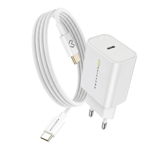 Oem Mayaxess, Omrežni polnilnik za Galaxy Z Flip 6 20W + 1m USB-C kabel, Bela, (5000275921) Cene