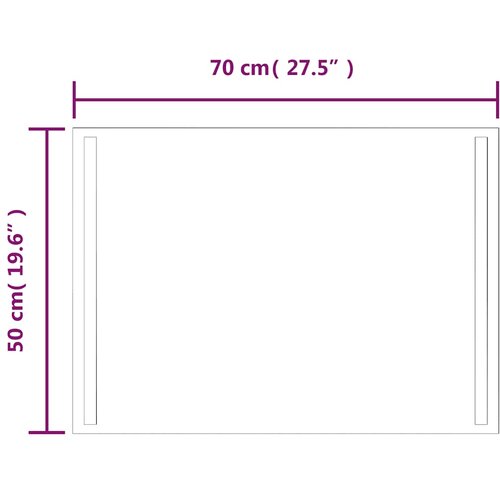  LED kupaonsko ogledalo 70x50 cm Slike