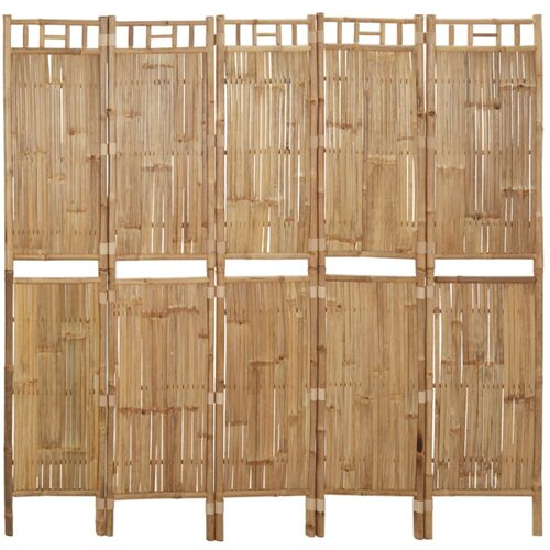 VidaXL Paravan 5-delni iz bambusa 200x180 cm Slike