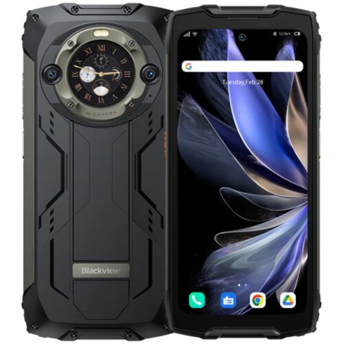 Blackview pametni robustni telefon BV9300 Pro 12GB+256GB z vgrajeno 100LM svetilko, črn Slike