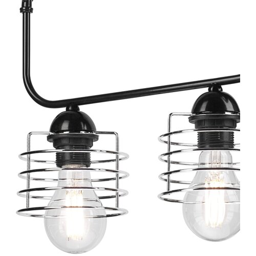  Luster na lancu MORGAN 3xE27/60W/230V crna/hrom Slike