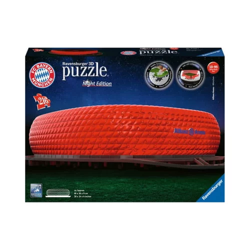 Ravensburger Puzzle - 3D Puzzle - Allianz Arena ponoči, 216 delov