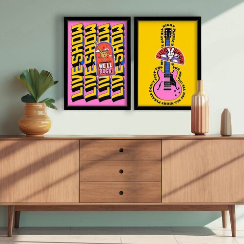 WALLXPERT Ukrasne uramljene slike, 38x53cm, 2 komada, &Scaron;arene Cijene