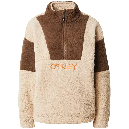 Oakley Sportski pulover 'TNP EMBER' sivkasto bež / smeđa / svijetlonarančasta