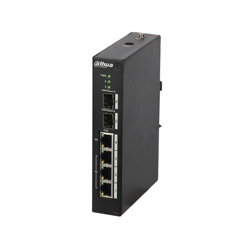 Dahua PFS3206-4P-96 PoE switch (3x 10/100(PoE+/PoE) + 1x gigabit(HighPoE/PoE+/PoE) + 2x SFP uplink, 96W, 53VDC) Slike