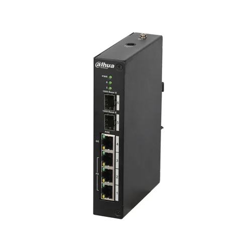 Dahua PFS3206-4P-96 PoE switch (3x 10/100(PoE+/PoE) + 1x gigabit(HighPoE/PoE+/PoE) + 2x SFP uplink, 96W, 53VDC)