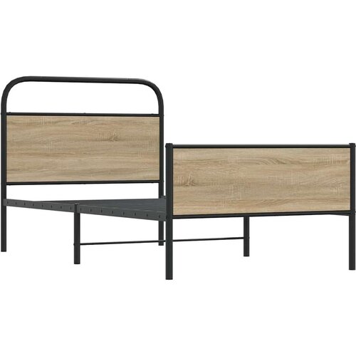 VidaXL Okvir kreveta bez madraca boja hrasta sonome 90 x 190 cm drveni Slike
