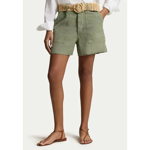 Polo Ralph Lauren Kratke hlače iz tkanine 211949934001 Zelena Regular Fit