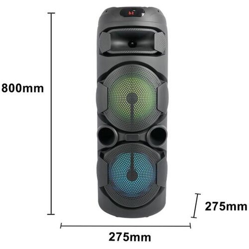 Ggdoo Bluetooth prenosivi veliki zvučnik za karaoke sa mikrofonom, daljinskim i led svetlom, 80cm, model ZQS2801 Slike