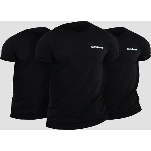 GymBeam Men‘s Basic T-Shirt 3Pack Black Cene