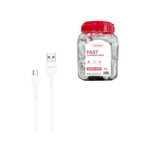 Ven Dens USB kabl VD-DCR 03 USB na Type C 1m 1/50 kom. BELI Slike