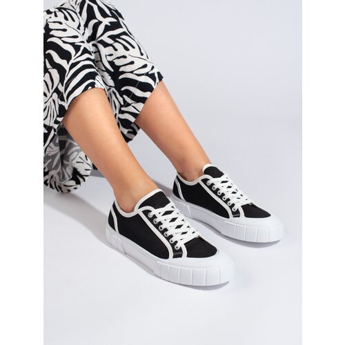 Shelvt Comfortable women&amp;#039;s sneakers black Slike