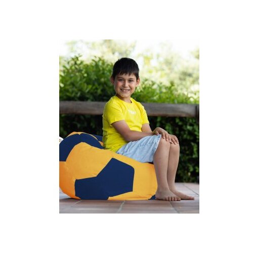 Atelier Del Sofa Football Kids Pouf - Yellow, Dark Blue vrtna sedežna vreča, (20803292) Cene