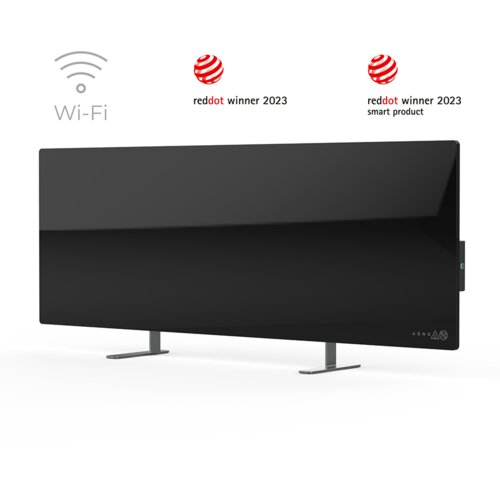 Aeno Premium Eco Smart Heater, 700W, Tempered glass, Infrared+convection heating type, Plug type: Europe (E/F type), BLACK Cijene