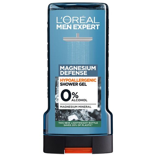 L&amp;acute;Or&amp;eacute;al Paris men expert magnesium defence shower gel hidratantni gel za tu&amp;scaron;iranje za tijelo, lice i kosu 300 ml za mu&amp;scaron;karce Slike