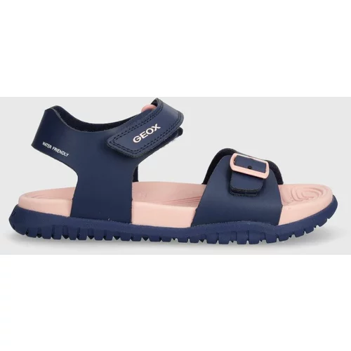 Geox Otroški sandali SANDAL FUSBETTO mornarsko modra barva