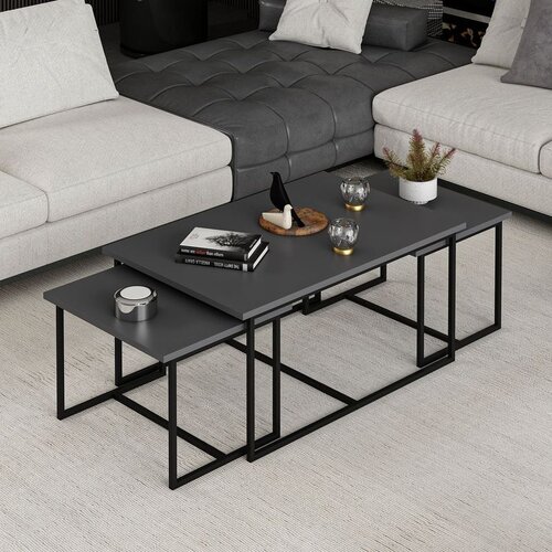 Hanah home klub sto Levada 9305, 90,45,45 cm, antracit Slike