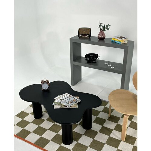 Hanah home klub sto bloom, 110x40x70 cm, crni Cene