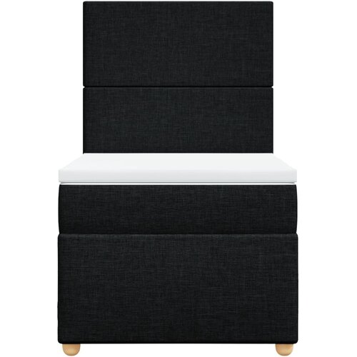 Box spring krevet s madracem crni 80 x 200 cm od tkanine Slike