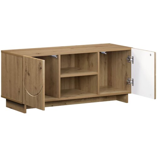  TV stalak 90 x 34,5 x 40 cm Hrast artisan Konstruirano drvo Slike