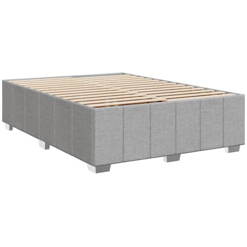 VidaXL Posteljni okvir svetlo siv 140x190 cm blago, (21305005) Slike