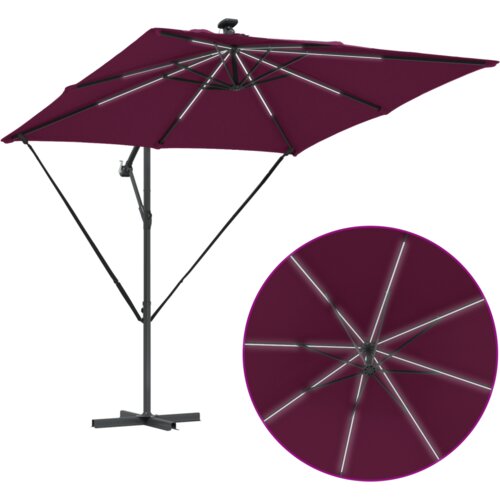  Samostojeći banana suncobran Bordo crvena 249 x 249 x 250 cm Slike
