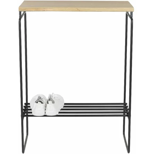 Spinder Design Crni/u prirodnoj boji pomoćni stol s hrastovom pločom stola 29x57 cm Clint –