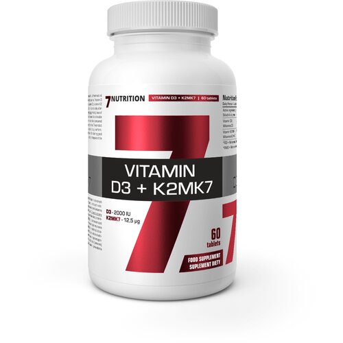 7NUTRITION Vitamin D3 + K2MK7, 60 Tableta – Podrška Imunitetu i Zdravlju Kostiju Cene