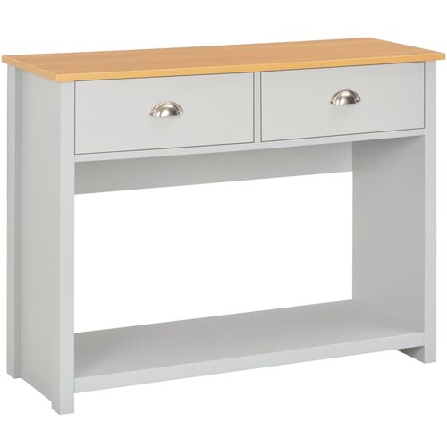 VidaXL Konzolna mizica siva 97x35x76 cm Slike