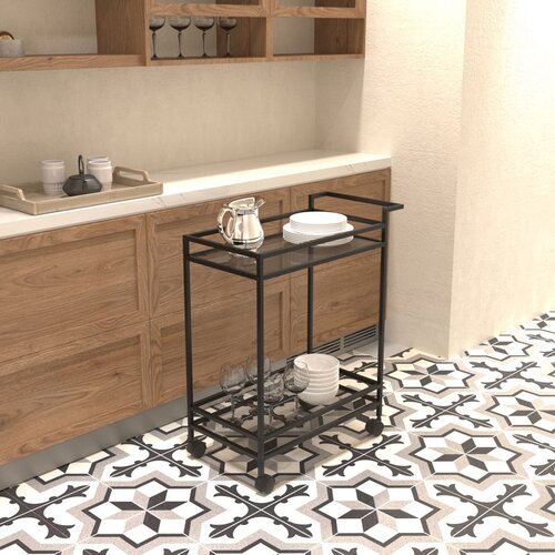 Hanah home Vortex - Black Black Dinner Trolley Slike