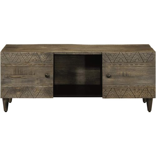 Maison Chic Kava miza - kavna mizica - Nizka mizica svetlo siva 100x54x40 cm masivni les Mango, (21753769) Slike