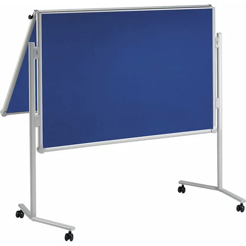Maul Tabla za moderiranje pro, preklopna, tekstilna površina, modre barve, ŠxV 1200 x 1500 mm