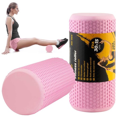 Neo-Sport Pink EVA Foam Roller NS-963 for Exercise and Relaxation, (21740464) Cene