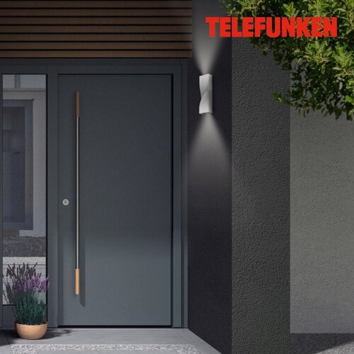 Telefunken 312704TF-LED Spolja&amp;scaron;nje zidno svetlo 2xLED/5,5W/230V IP44 srebrno Slike