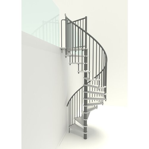 Minka spiralne stepenice - spiral smart siva bela 120 cm Cene