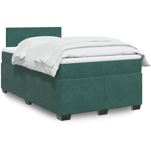  The Living Store Box spring postelja z vzmetnico temno zelen 120x190 cm žamet - Box Spring Postelja, (21457918) Slike