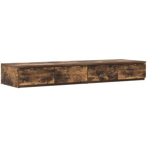 VidaXL Nočne omarice Prekajen hrast Inženirski les 120 x 36.5 x 16.5 cm, (22008259) Slike