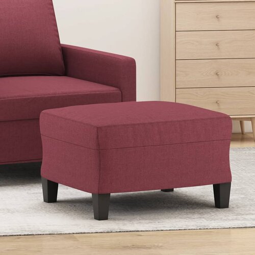 Tabure crvena boja vina 60 x 50 x 41 cm od tkanine Slike