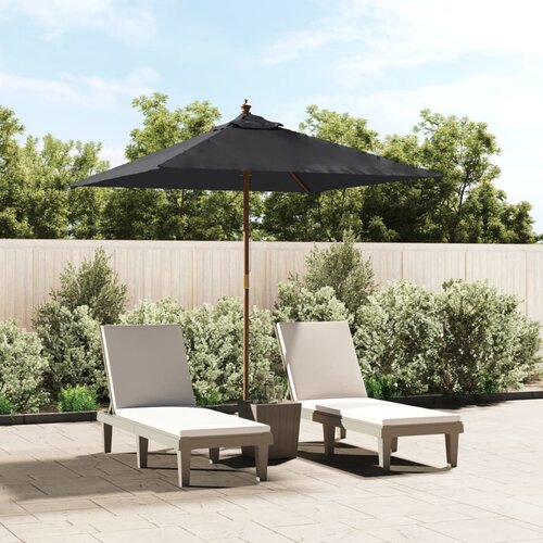  Vrtni suncobran s drvenim stupom crni 198 x 198 x 231 cm Cijene