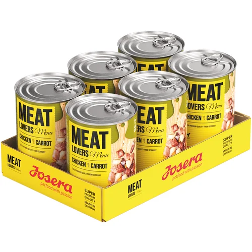 Josera Varčno pakiranje Meatlovers meni 12 x 400 g - Piščanec & korenje