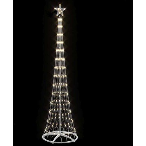 VidaXL LED božićno drvce Topla bijela 138.5 x 138.5 x 399 cm Metal Slike