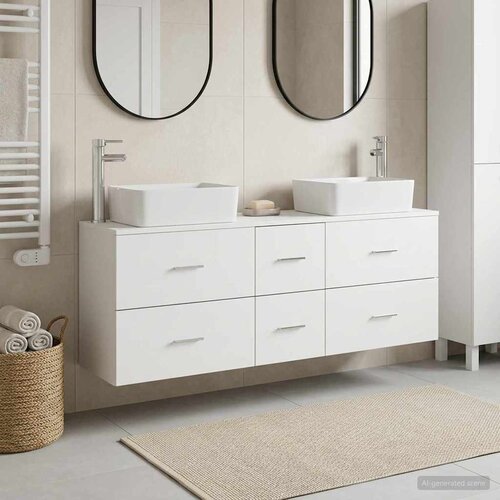  Set ormarića za kupaonicu 3 kom. Bijela 53 x 34,5 x 63 cm Cene