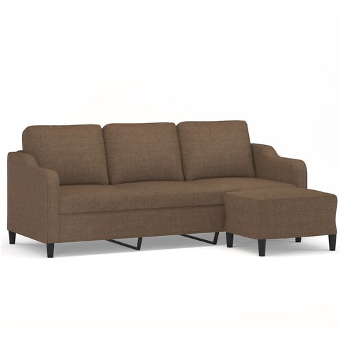 vidaXL Trosed s stolčkom za noge rjav 180 cm blago, (20925447) Cene