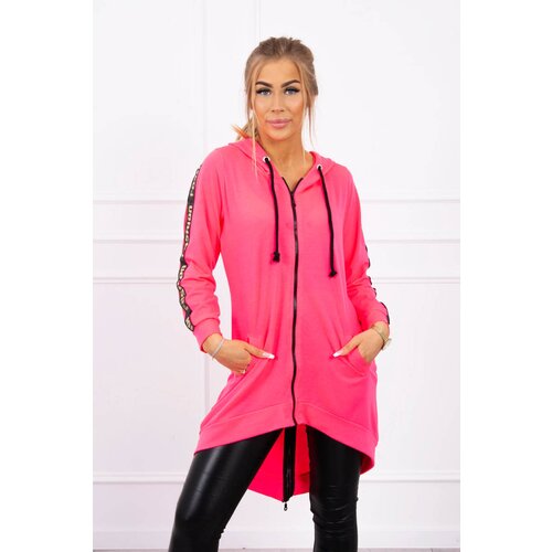 Kesi Sweatshirt with back zip pink neon Slike