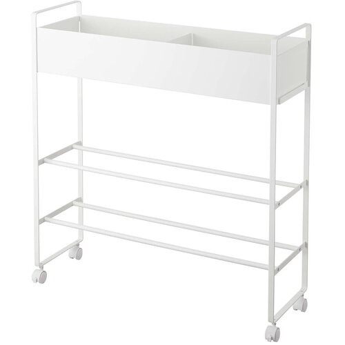 YAMAZAKI Bijeli metalni ormar za dječje cipele 74,5x74,5x22 cm Tower – Cijene