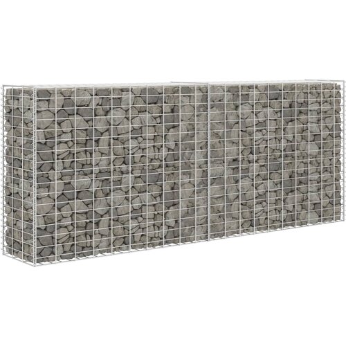  Gabionska košara od pocinčanog čelika 85 x 30 x 200 cm srebrna Cijene