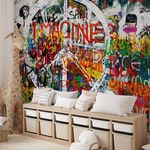  Foto tapeta - Hippie Graffiti 500x350 Vodootporna Slike