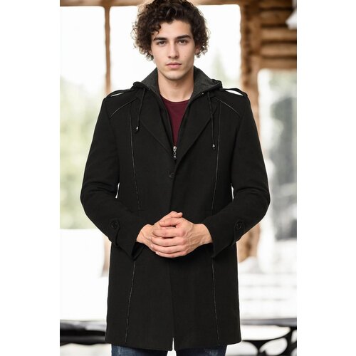 Dewberry PLT8334 MEN&amp;#039;S COAT-BLACK-2 Slike